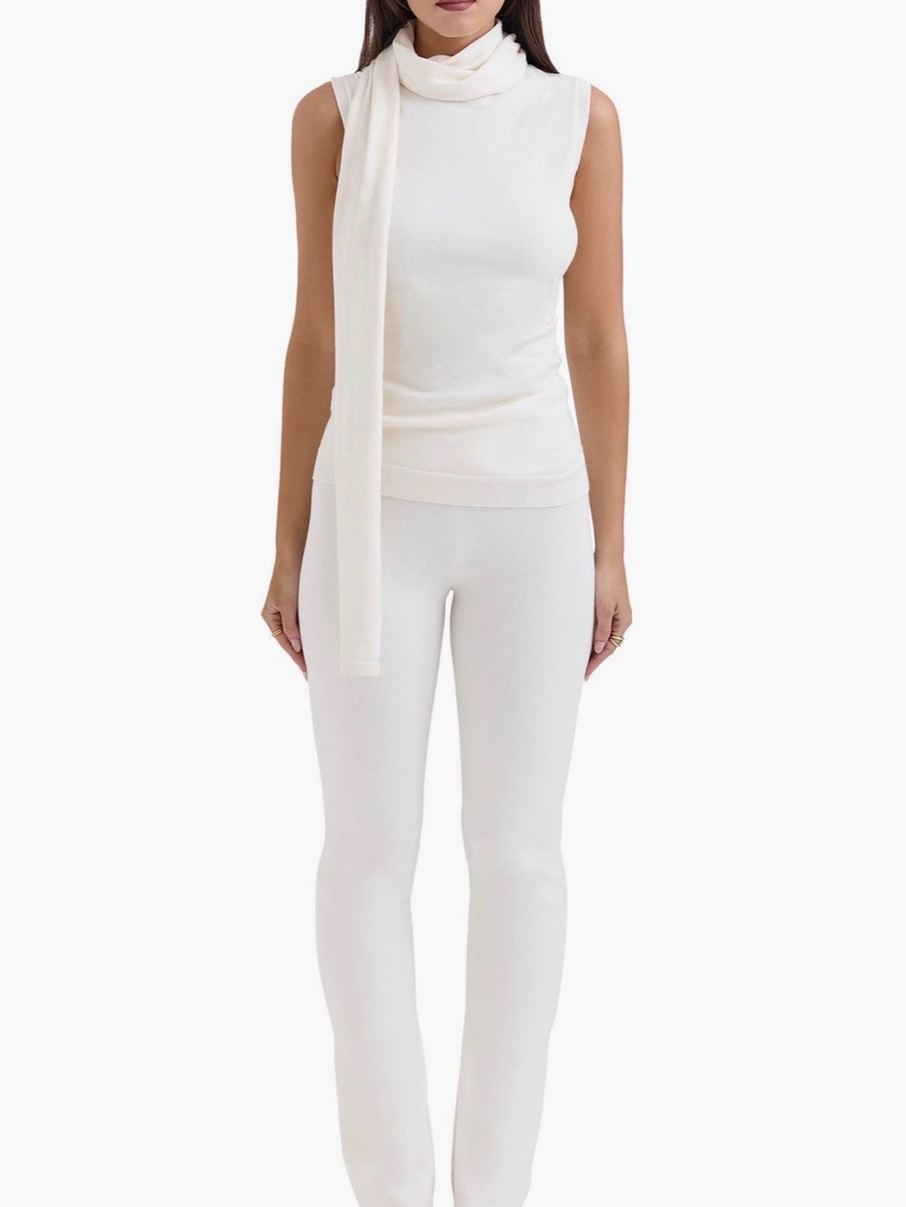 House of CB — Cotton & Cashmere Knit Pants & Sleeveless Top (SET)